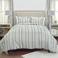 thumbnail image 1 of Rizzy Home Stripe 20" x 36" Natural/Blue Linen King Sham, 1 of 5