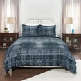 thumbnail image 1 of Rizzy Home Cotton 114"x98" Indigo Geometric Bedding, 1 of 7