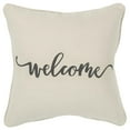 thumbnail image 1 of Rizzy Home Word Theme "Welcome" Cotton Decorative Throw Pillow Cover Only, 20"X20", Natural, 1 of 5
