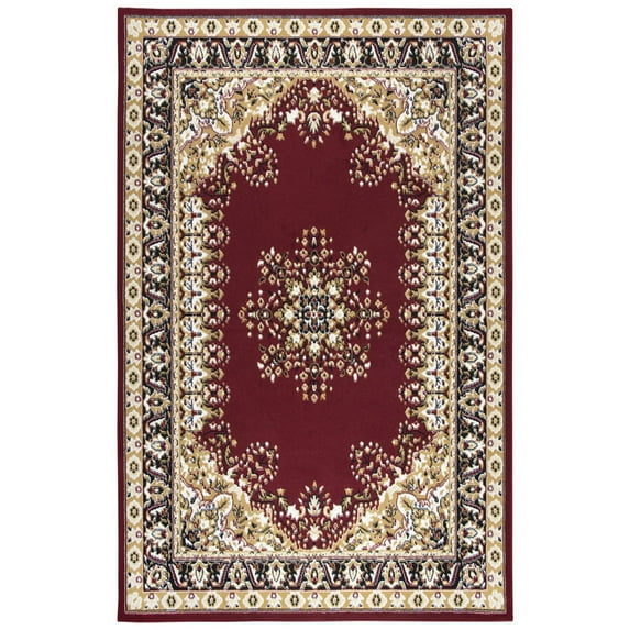 Rizzy Home XI6926 Red 5'2" x 7'3" Power-Loomed Area Rug