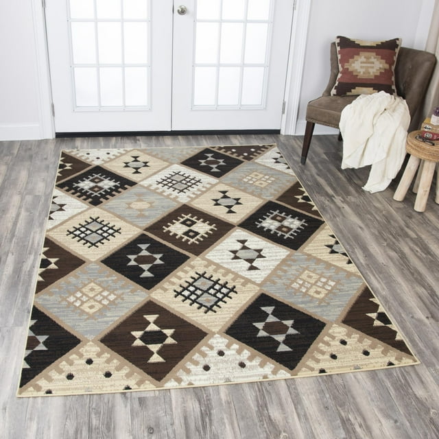 Rizzy Home XI6935 Gold 8' x 10' Power-Loomed Area Rug