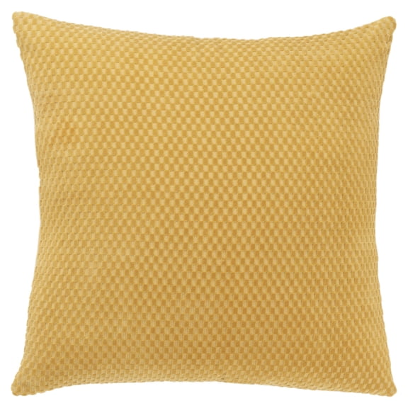 Rizzy Home Yellow 20"X20" Solid Woven Poly Filled Throw Pillow