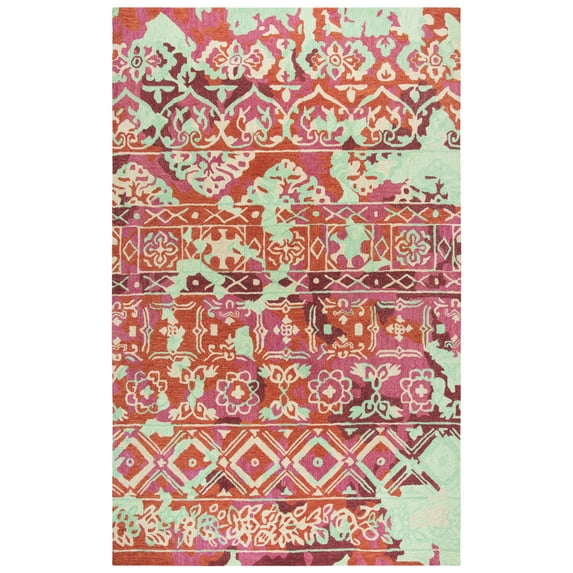 Rizzy Home ZI024B Pink 2'6" x 8' Hand-Tufted Area Rug
