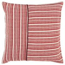 Rizzy Pillow Woven Red/Ivory 12"x12"x2"