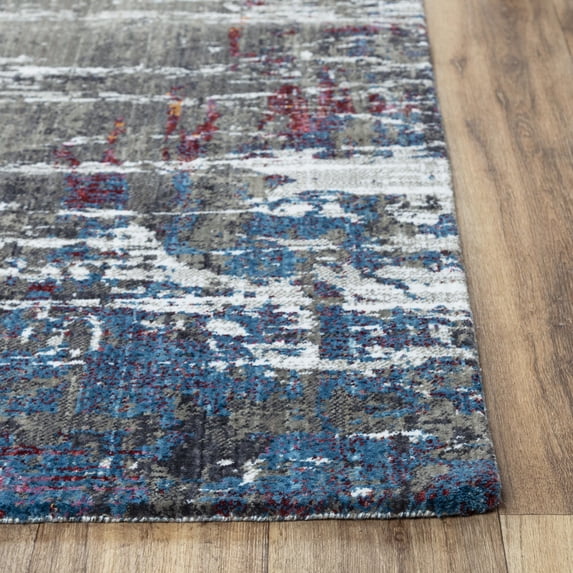 Rizzy Polyester Modern Gray Area Rugs 5'2" x 7'9"