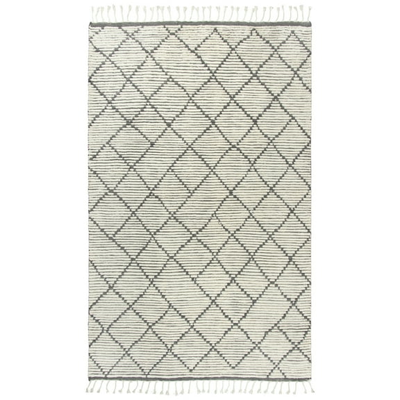 Rizzy Rugs Berkley Area Rug BK988A Natural Diamonds Blocks 8' 9" x 11' 9" Rectangle