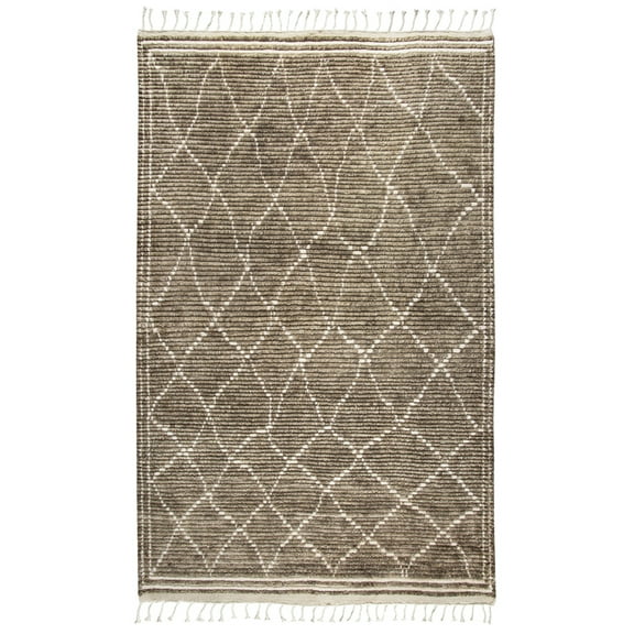 Rizzy Rugs Berkley Area Rug BK991A Brown Triangles Diamonds 8' 9" x 11' 9" Rectangle