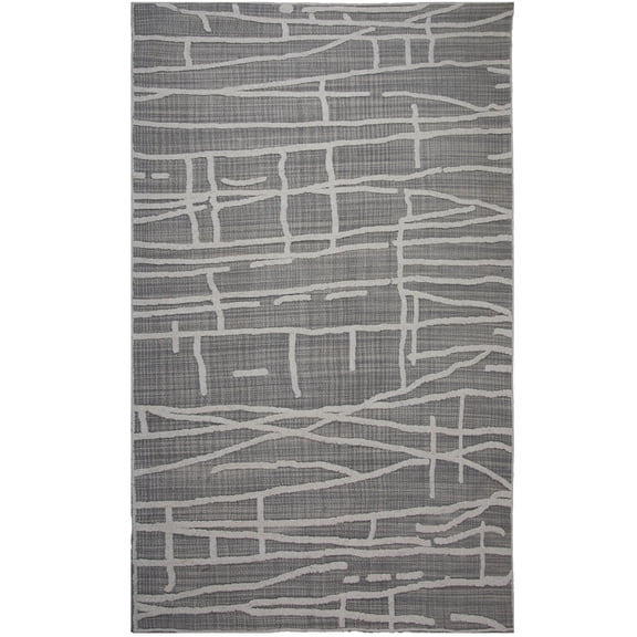 Rizzy Rugs Bixby Area Rug BX01GR Modern Tan, 7' 9" x 9' 9", Gray