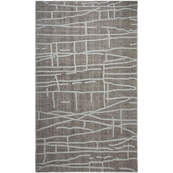Rizzy Rugs Bixby Area Rug BX01TN Modern Ivory, 5' x 7' 6", Tan