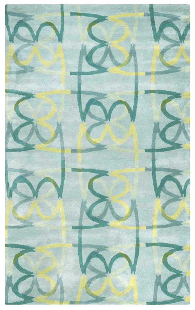 Hand-Tufted Artisan Blue Wool 9' x 12' Contemporary Rug