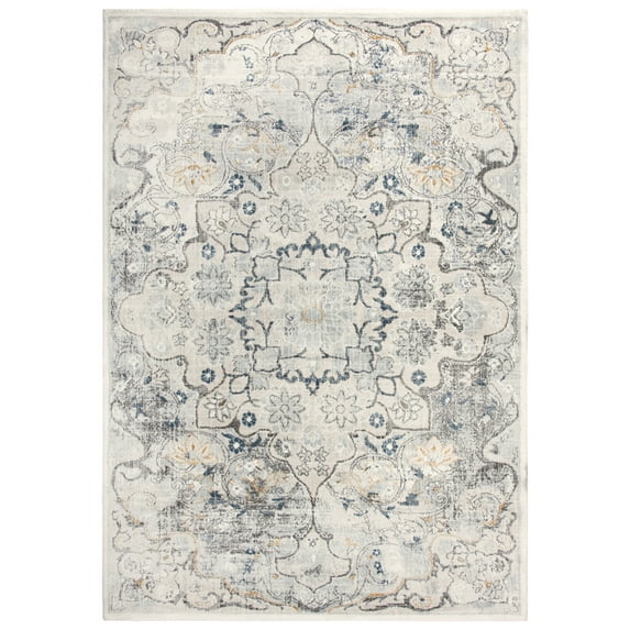 Rizzy Rugs Bristol Area Rug BRS101 Beige Bulbs Rings 2' 7" x 8' Rectangle