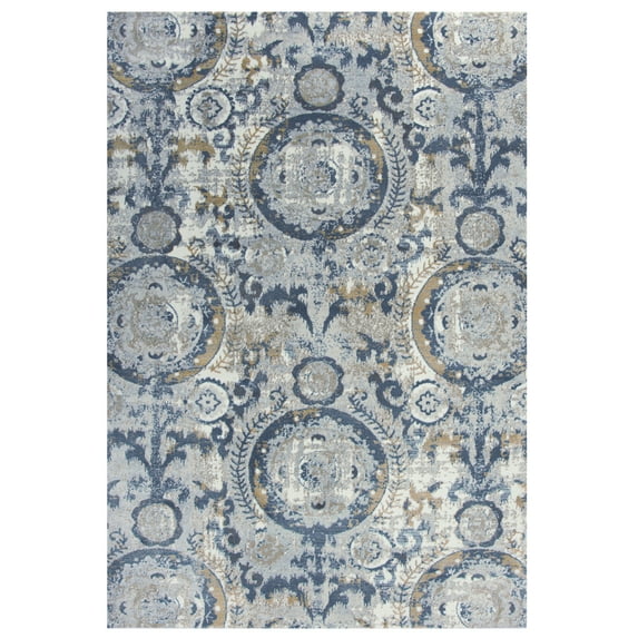 Rizzy Rugs Bristol Area Rug BRS107 Beige Vintage Rings 3' 11" x 5' 6" Rectangle