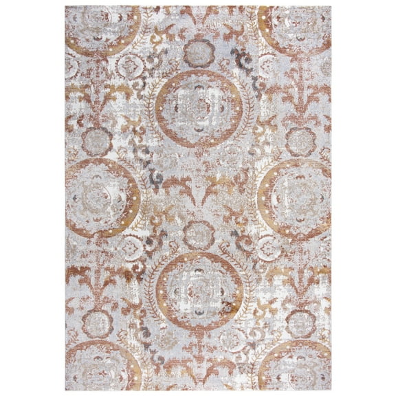 Rizzy Rugs Bristol Area Rug BRS109 Beige Petals Rings 7' 10" x 9' 10" Rectangle