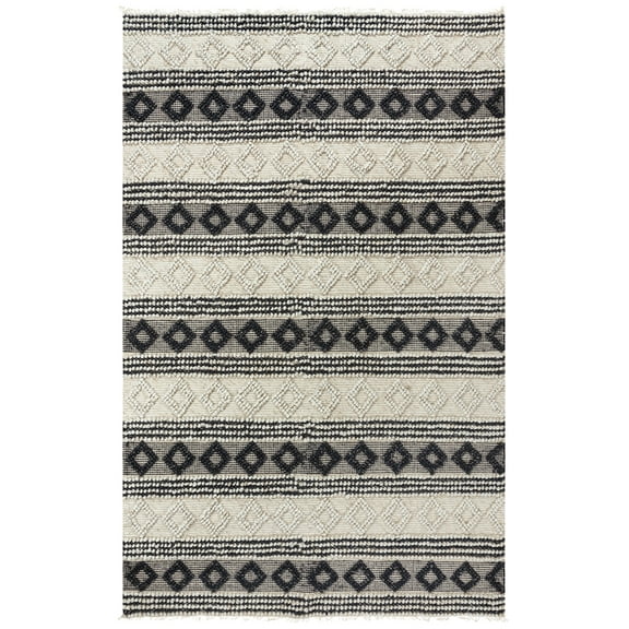 Rizzy Rugs Capri Area Rug CPI104 Ivory Lines Rows 8' 6" x 11' 6" Rectangle