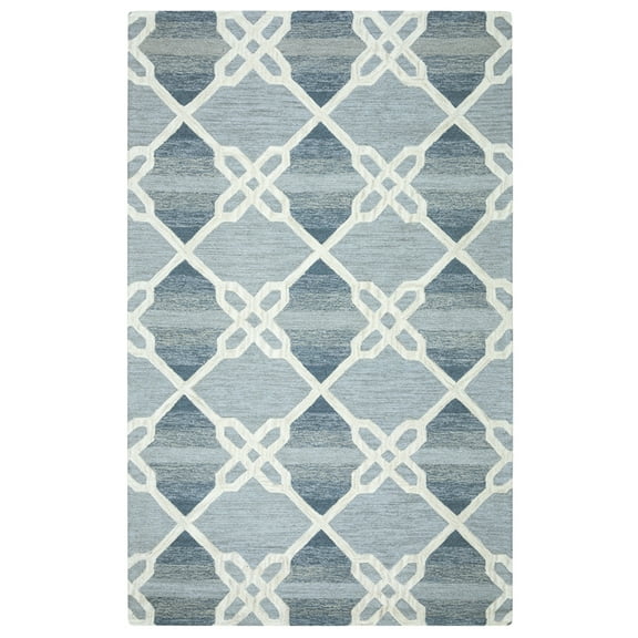 Rizzy Rugs Caterine Area Rug CE9605 Blue Diamonds Lines 8' x 10' Rectangle