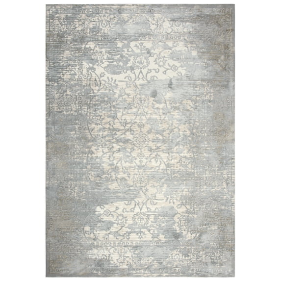 Rizzy Rugs Chelsea Area Rug CHS104 Gray/Cream Petals Vines 7' 10" x 9' 10" Rectangle