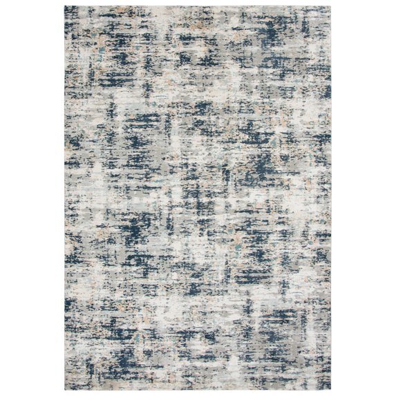 Rizzy Rugs Chelsea Area Rug CHS105 Ivory / Teal Scratches Faded 7' 10" x 9' 10" Rectangle