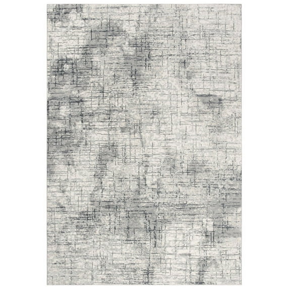 Rizzy Rugs Chelsea Area Rug CHS106 Ceam/Gray Scratches Faded 7' 10" x 9' 10" Rectangle