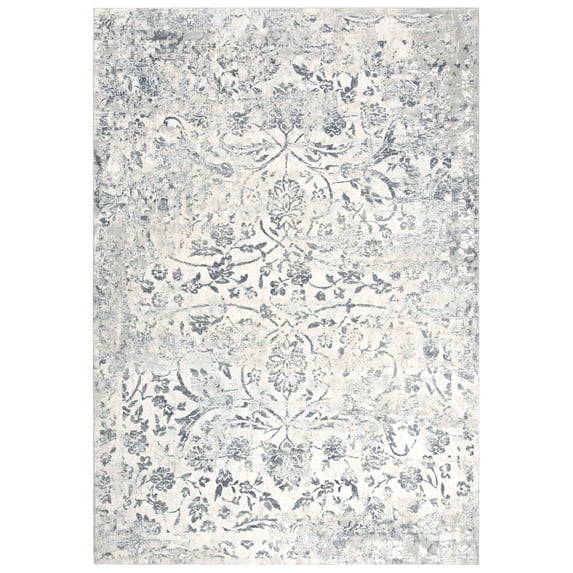 Rizzy Rugs Chelsea Area Rug CHS109 Ceam/Gray Petals Vines 3' 11" x 5' 6" Rectangle