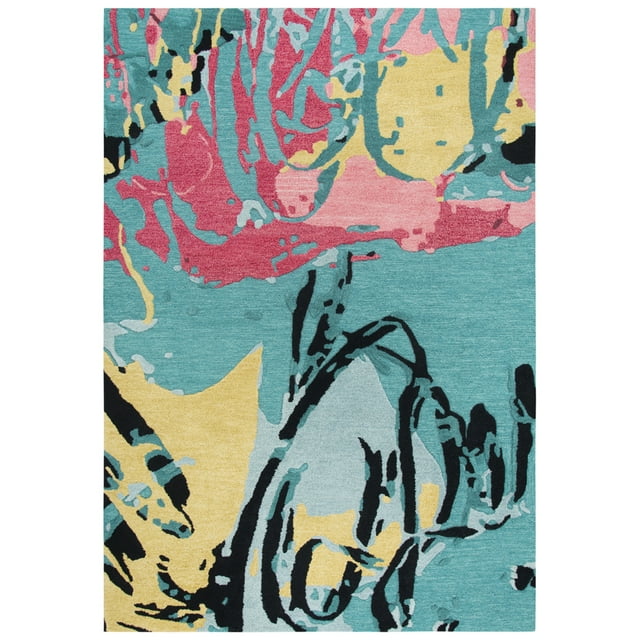 Rizzy Rugs Connie Post Area Rug CNP102 Teal Faded Shaded 8' x 10' Rectangle