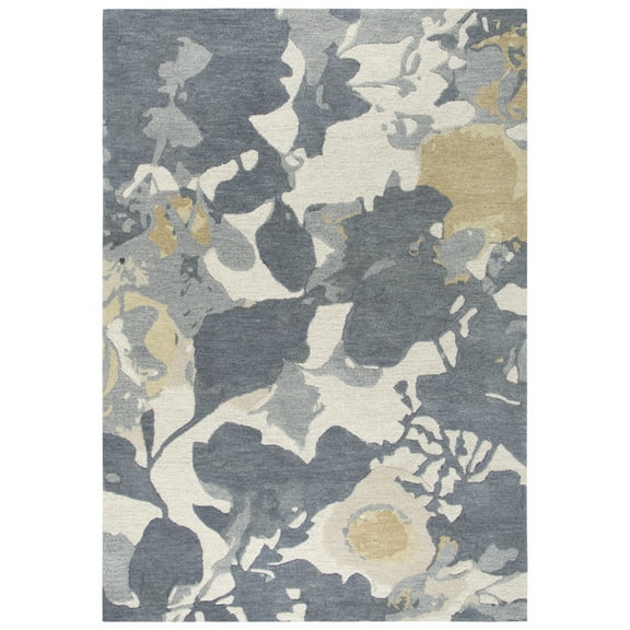 Rizzy Rugs Connie Post Area Rug CNP106 Gray/Beige Petals Shaded 5' x 8' Rectangle