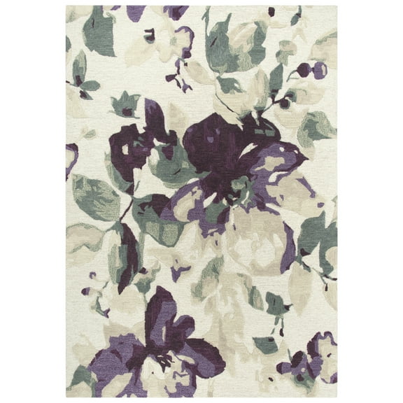 Rizzy Rugs Connie Post Area Rug CNP112 Beige/Charcoal Petals Blossoms 5' x 8' Rectangle