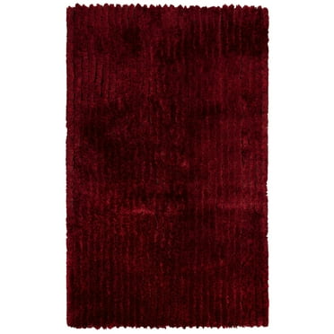 Rizzy Rugs Dora Shag Area Rug DRA103 Red Contemporary Plush 18" x 18" Rectangle