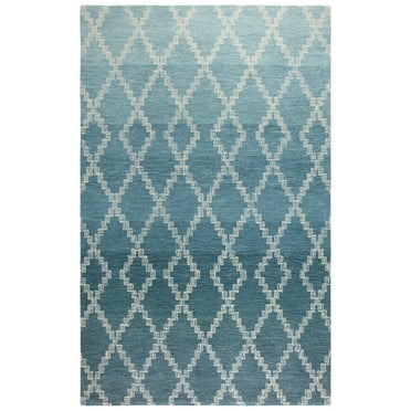 Rizzy Rugs Dune Area Rug DUN104 Teal Diamonds Rows 8' x 11' Rectangle