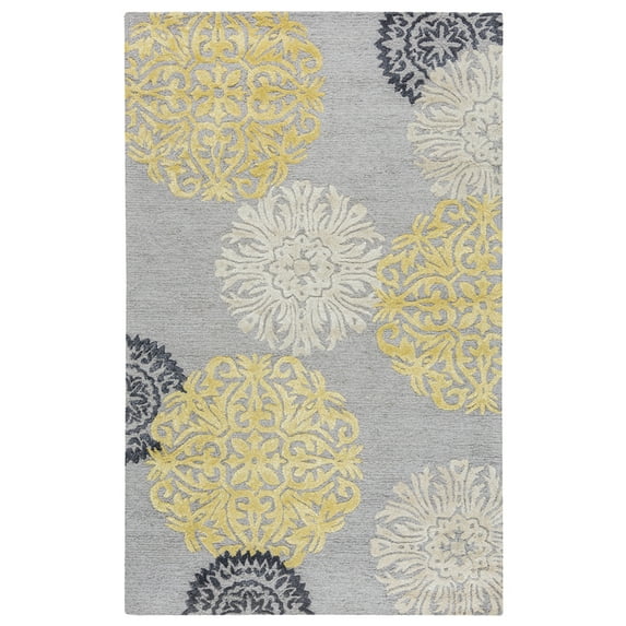 Rizzy Rugs Eden Harbor Area Rug EH8639 Yellow Petals Floral 9' x 12' Rectangle