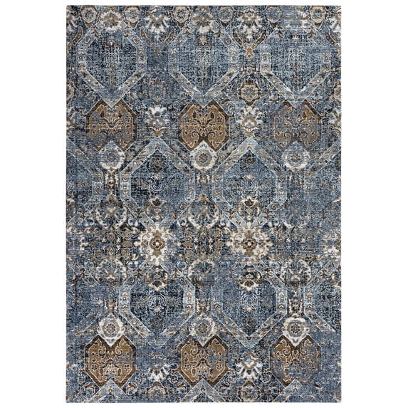 Rizzy Rugs Elite Area Rug ELT911 Gray Rounded Repeated 2' 6" x 10' Rectangle