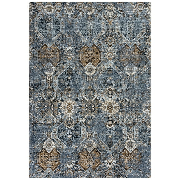 Rizzy Rugs Elite Area Rug ELT911 Gray Rounded Repeated 2' 6" x 10' Rectangle