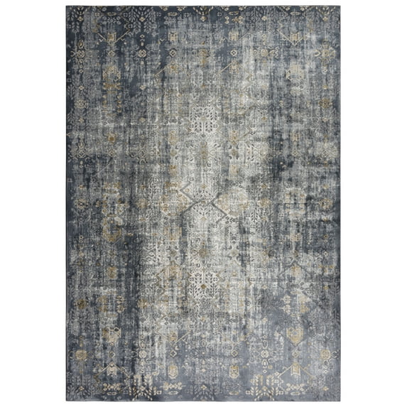 Rizzy Rugs Emerge Area Rug EMG925 Gold/Charcoal Faded Shaded 7' 10" x 9' 10" Rectangle