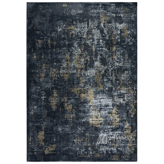 Rizzy Rugs Emerge Area Rug EMG928 Gray/Black Faded Bleached 2' 7" x 9' 6" Rectangle