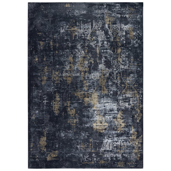 Rizzy Rugs Emerge Area Rug EMG928 Gray/Black Faded Bleached 7' 10" x 9' 10" Rectangle