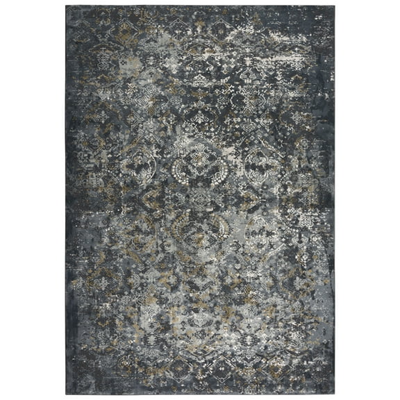 Rizzy Rugs Emerge Area Rug EMG929 Gray/Dk. Gray Distressed Vintage 5' 3" x 7' 6" Rectangle