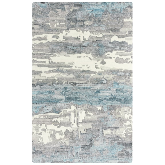 Rizzy Rugs Essence Area Rug ESS103 Gray Static Jagged 5' x 7' 6" Rectangle