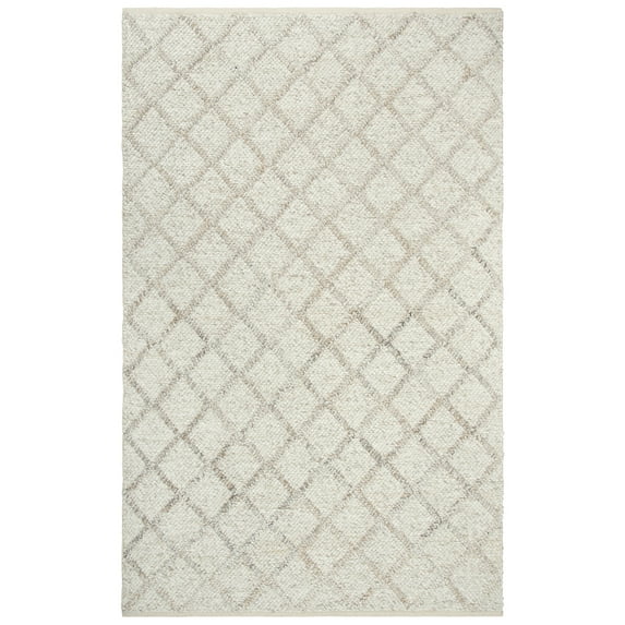 Rizzy Rugs Ewe Complete Me Area Rug EWE107 Beige Diagonals Crosshatch 8' x 10' Rectangle