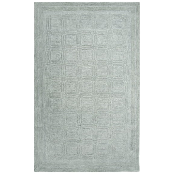 Rizzy Rugs Fifth Avenue Area Rug FA135B Grey Grid Blocks 18" x 18" Rectangle