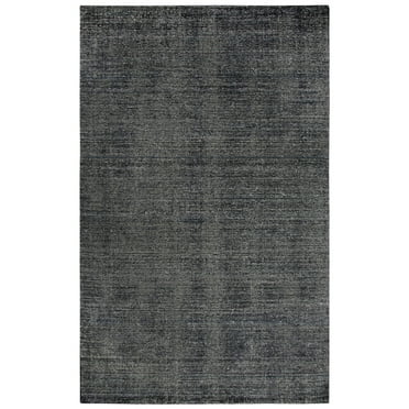 Rizzy Rugs Grand Haven Area Rug GH724A Black Single Color Rows 5' x 8' Rectangle