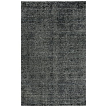Rizzy Rugs Grand Haven Area Rug GH724A Black Single Color Rows 9' x 12' Rectangle