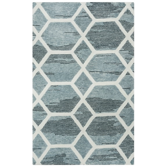 Rizzy Rugs Haven Area Rug HVN102 Gray Lines Angled 8' 6" x 11' 6" Rectangle