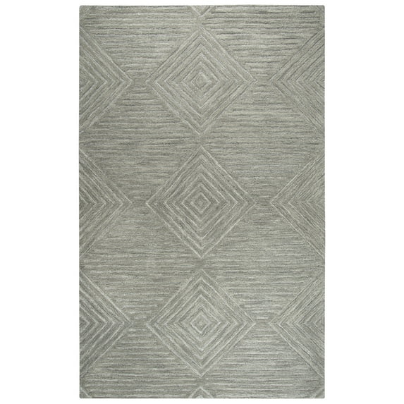 Rizzy Rugs Idyllic Area Rug ID916A Gray Single Color Lines 5' x 8' Rectangle