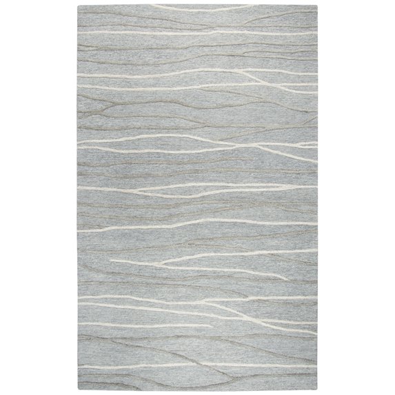 Rizzy Rugs Idyllic Area Rug ID968A Gray Rows Bars 5' x 8' Rectangle