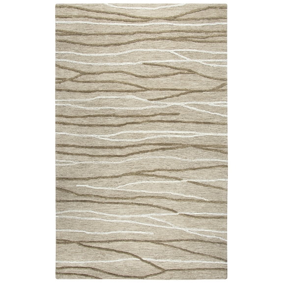 Rizzy Rugs Idyllic Area Rug ID969A Natural Veined Lines 2' 6" x 8' Rectangle