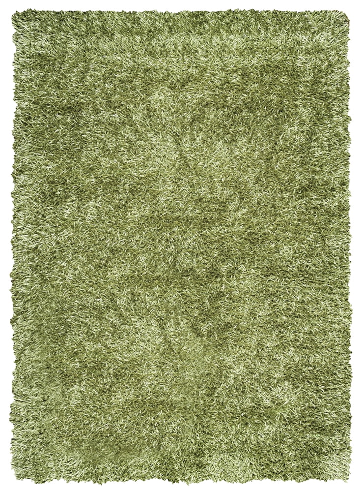 Rizzy Rugs Kempton Shag Area Rug KM1508 Green Single-Color Frilles