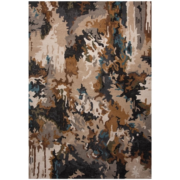 Rizzy Rugs Kinetic Area Rug KIN534 Modern Tan/Multi, 5' x 8', Tan/Multi