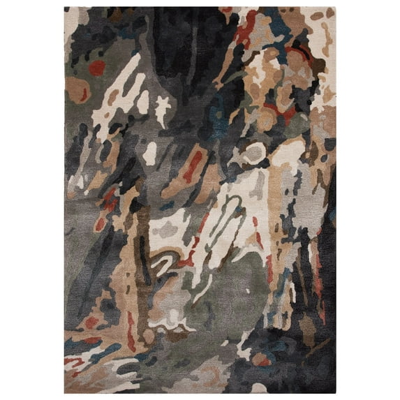Rizzy Rugs Kinetic Area Rug KIN660 Modern Charcoal, 5' x 8', Charcoal
