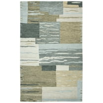 Rizzy Rugs Leone Area Rug LO116A Neutral Blocks Squares 8' x 10' Rectangle