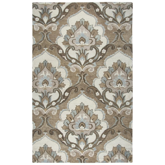 Rizzy Rugs Leone Area Rug LO9987 Mocha Petals Floral 6' 6" x 9' 6" Rectangle