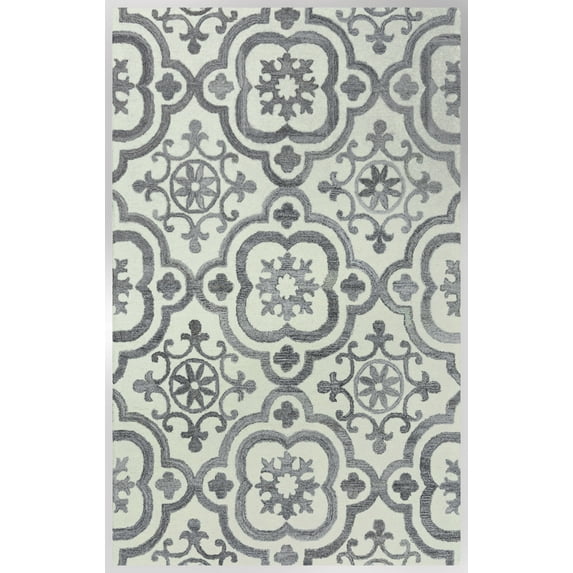Rizzy Rugs Matrix Area Rug MRX102 Ivory Faded Mirrored 5' x 7' 6" Rectangle